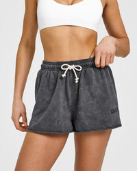 Raw Lounge Oversized Shorts | Coal