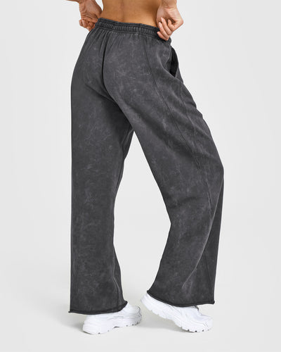 Raw Lounge Wide Leg Joggers | Coal