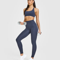 Timeless High Waisted Leggings | True Blue