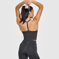 Timeless Square Neck Mid Vest | Coal