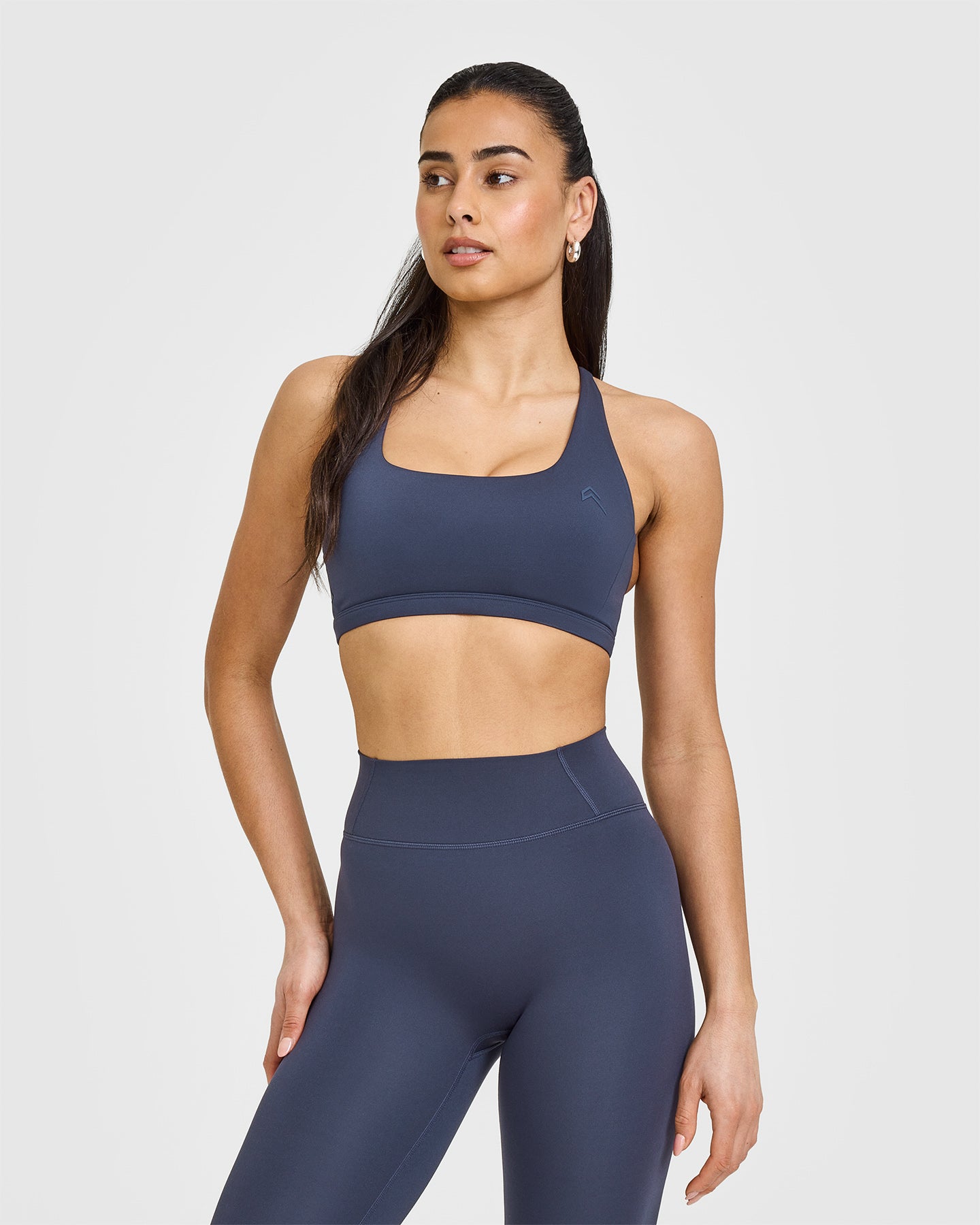 Timeless Square Neck Sports Bra | True Blue