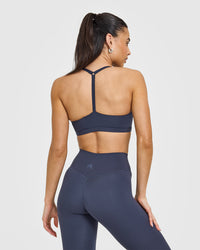 Timeless Square Neck Sports Bra | True Blue
