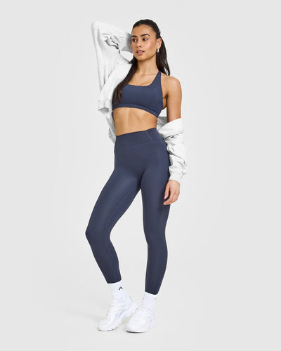 Timeless Square Neck Sports Bra | True Blue