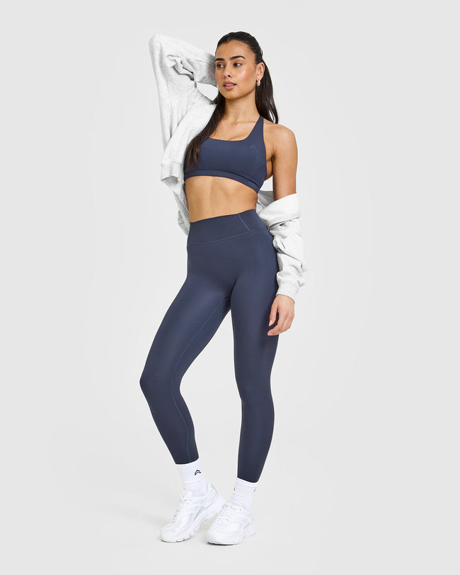Timeless Square Neck Sports Bra | True Blue