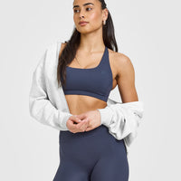 Timeless Square Neck Sports Bra | True Blue