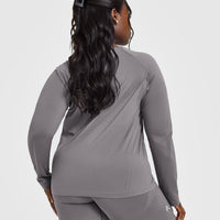 Go To Seamless Loose Long Sleeve Top | Ash Grey