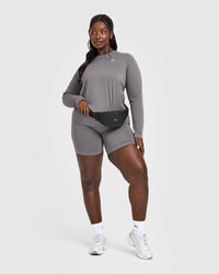 Go To Seamless Loose Long Sleeve Top | Ash Grey