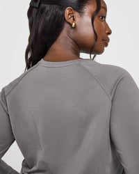Go To Seamless Loose Long Sleeve Top | Ash Grey
