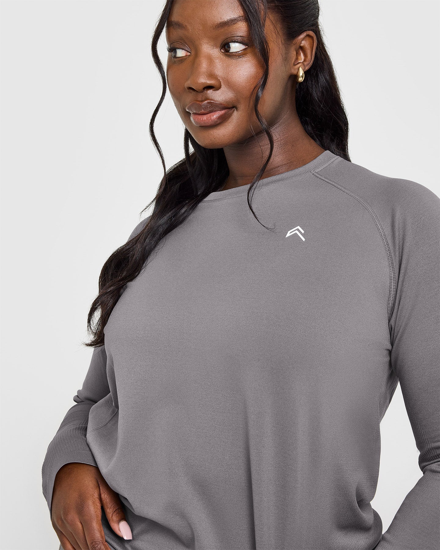 Go To Seamless Loose Long Sleeve Top | Ash Grey