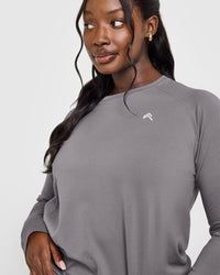 Go To Seamless Loose Long Sleeve Top | Ash Grey