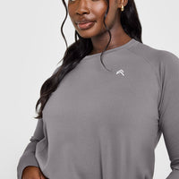 Go To Seamless Loose Long Sleeve Top | Ash Grey
