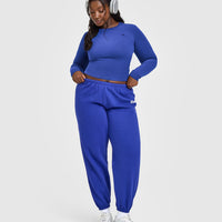 Cotton Icon Long Sleeve Top | Space Blue