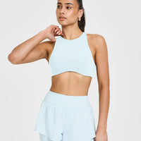 SoftMotionâ„¢ High Neck Sports Bra |  Cloud Blue