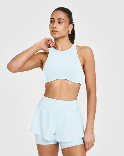 Oner Modal SoftMotionâ„¢ High Neck Sports Bra |  Cloud Blue