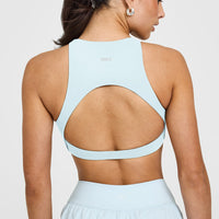 SoftMotionâ„¢ High Neck Sports Bra |  Cloud Blue