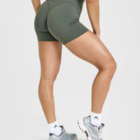 SoftMotion™ Shorts 6" with White Logo | Dark Khaki