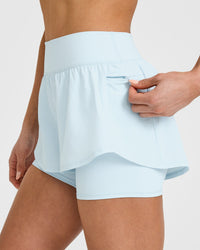 Unified Double Layer Shorts 5" | Cloud Blue