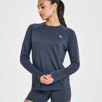 Go To Seamless Loose Long Sleeve Top | True Blue