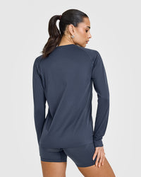 Go To Seamless Loose Long Sleeve Top | True Blue