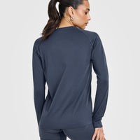 Go To Seamless Loose Long Sleeve Top | True Blue