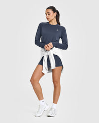 Go To Seamless Loose Long Sleeve Top | True Blue