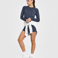 Go To Seamless Loose Long Sleeve Top | True Blue