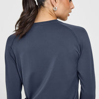 Go To Seamless Loose Long Sleeve Top | True Blue