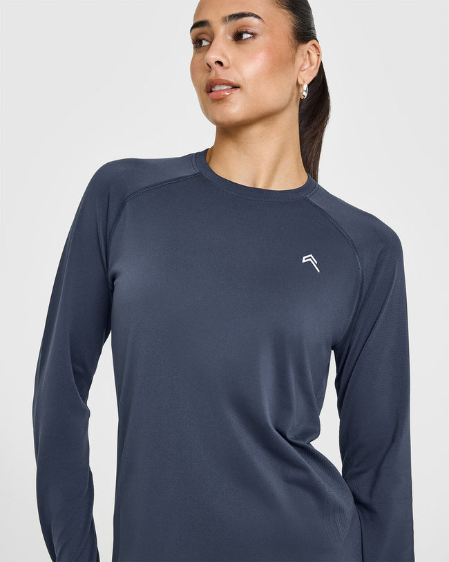 Go To Seamless Loose Long Sleeve Top | True Blue