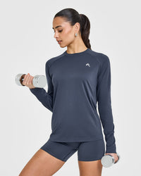 Go To Seamless Loose Long Sleeve Top | True Blue
