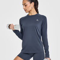 Go To Seamless Loose Long Sleeve Top | True Blue