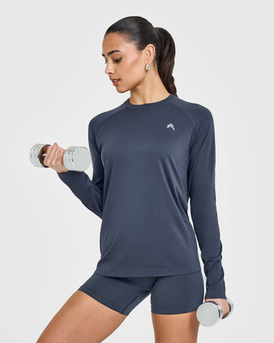 Go To Seamless Loose Long Sleeve Top | True Blue