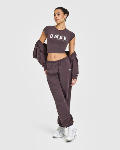 Cotton Baby T-Shirt with Printed Logo | Umber Brown