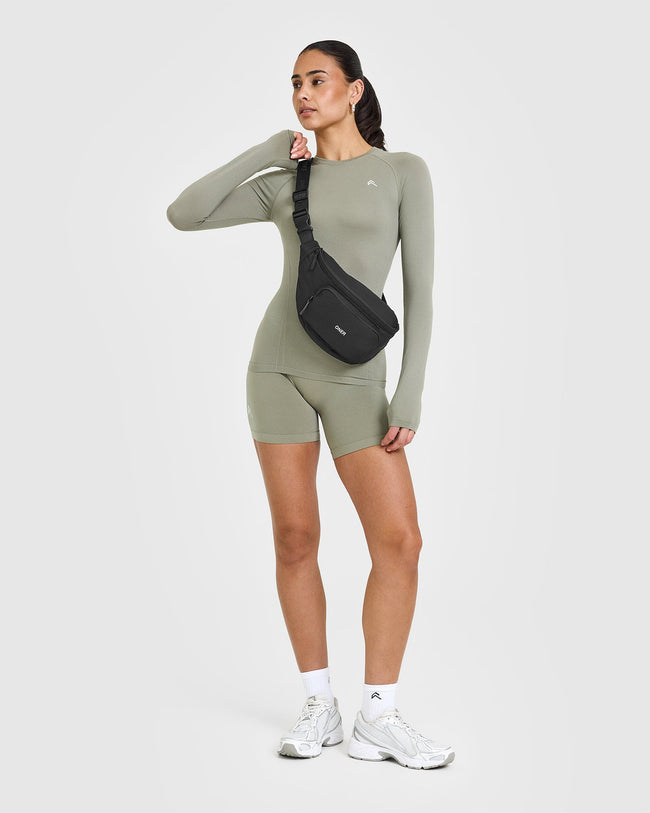 Go To Seamless Fitted Long Sleeve Top | Soft Sage Green