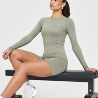 Go To Seamless Fitted Long Sleeve Top | Soft Sage Green