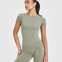 Go To Seamless Fitted Top | Soft Sage Green