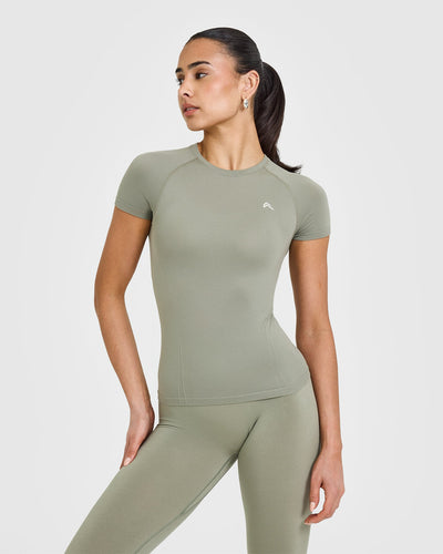 Go To Seamless Fitted Top | Soft Sage Green
