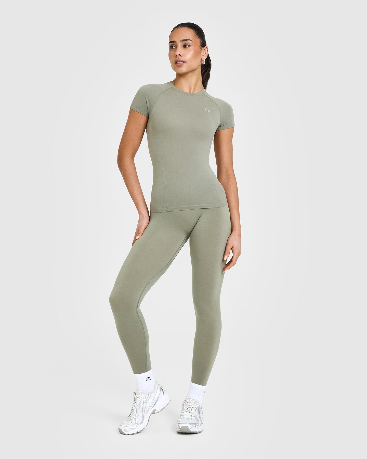 Go To Seamless Fitted Top | Soft Sage Green