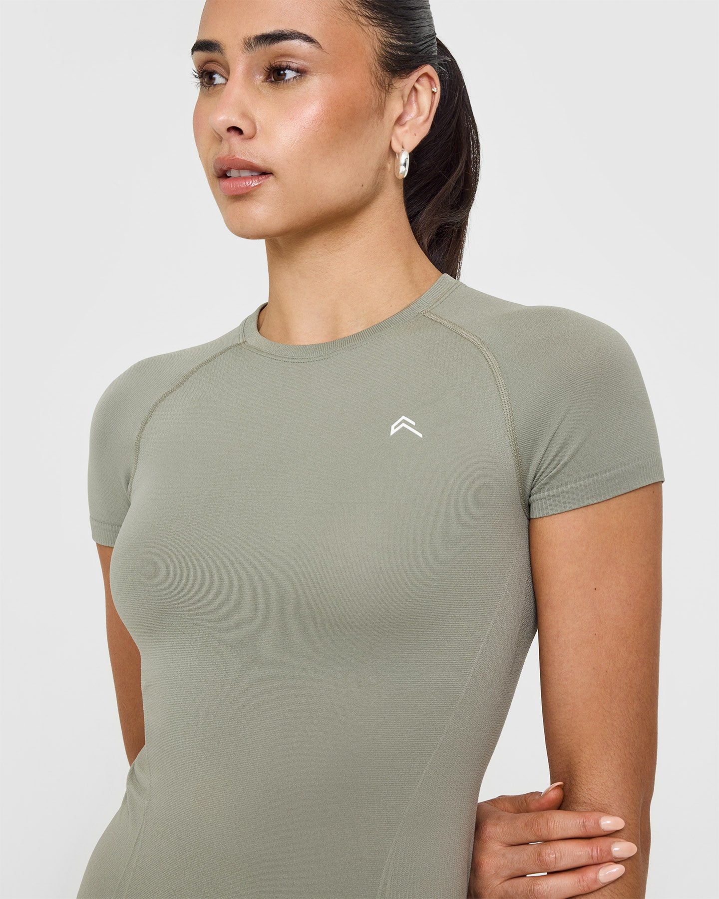 Go To Seamless Fitted Top | Soft Sage Green