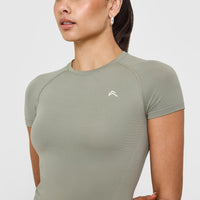Go To Seamless Fitted Top | Soft Sage Green