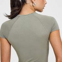 Go To Seamless Fitted Top | Soft Sage Green