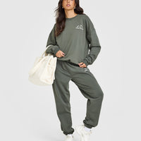 Lightweight Sweatshirt With Graphic | Dark Khaki