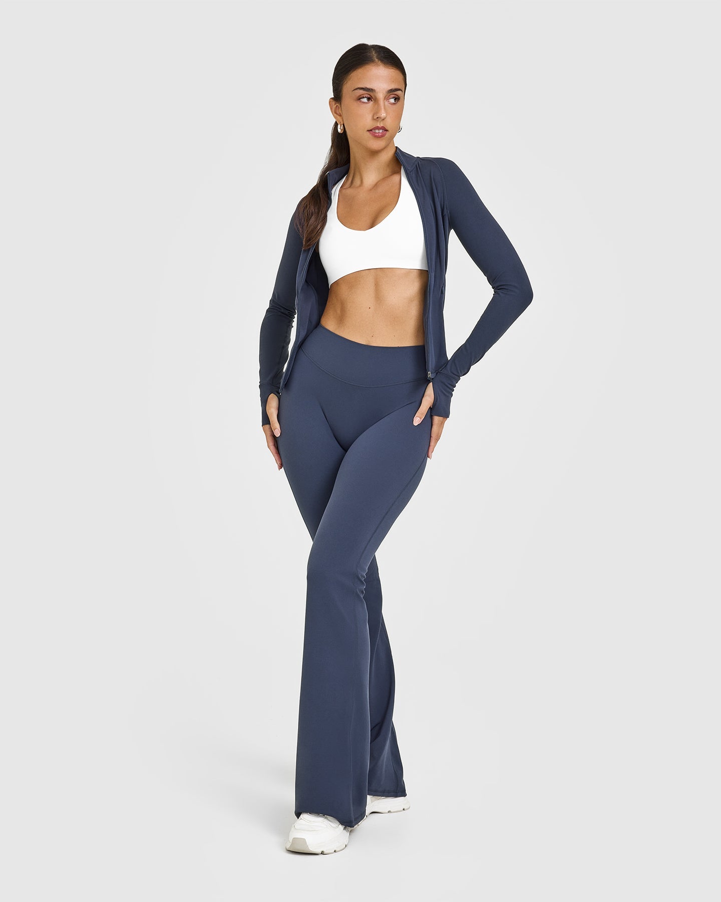 SoftMotionâ„¢ Flared Bottoms with White Logo | True Blue