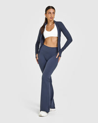 SoftMotionâ„¢ Flared Bottoms with White Logo | True Blue