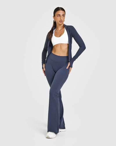 SoftMotionâ„¢ Flared Bottoms with White Logo | True Blue