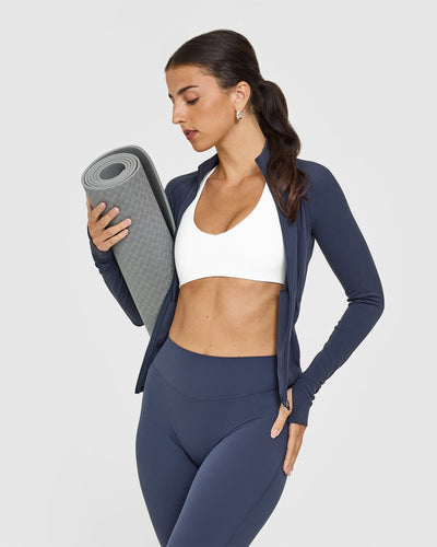 SoftMotionâ„¢ Flared Bottoms with White Logo | True Blue