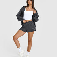 Lightweight Shorts with Graphic | Coal