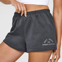 Lightweight Shorts with Graphic | Coal