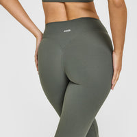 SoftMotionâ„¢ Flared Bottoms with White Logo | Dark Khaki