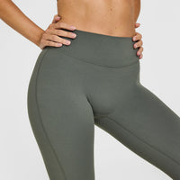 SoftMotionâ„¢ Flared Bottoms with White Logo | Dark Khaki