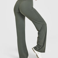 SoftMotionâ„¢ Straight Leg Bottoms with White Logo | Dark Khaki